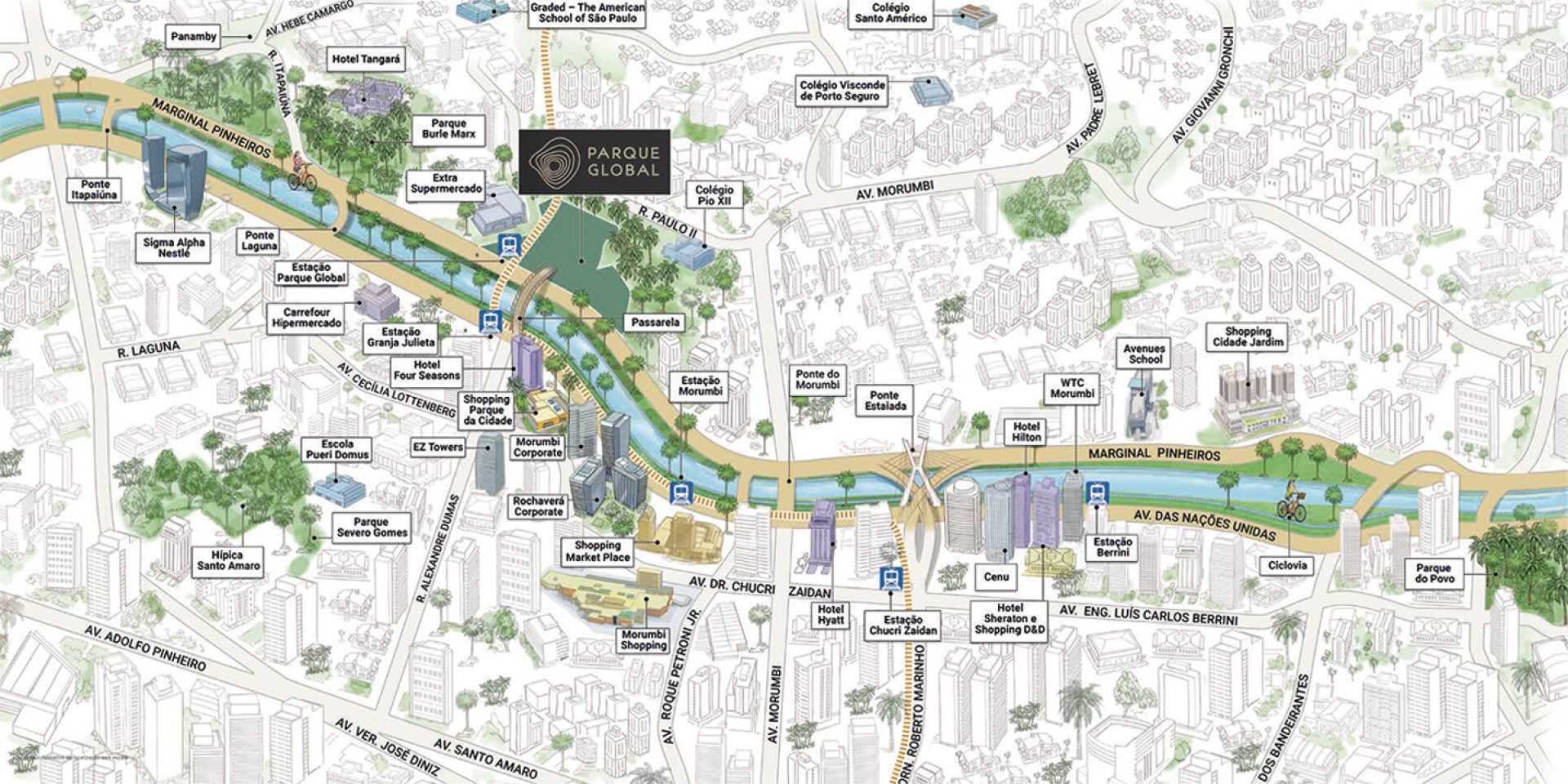 Mapa do Parque Global